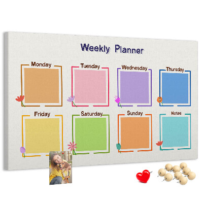 Cork board Weekly planner