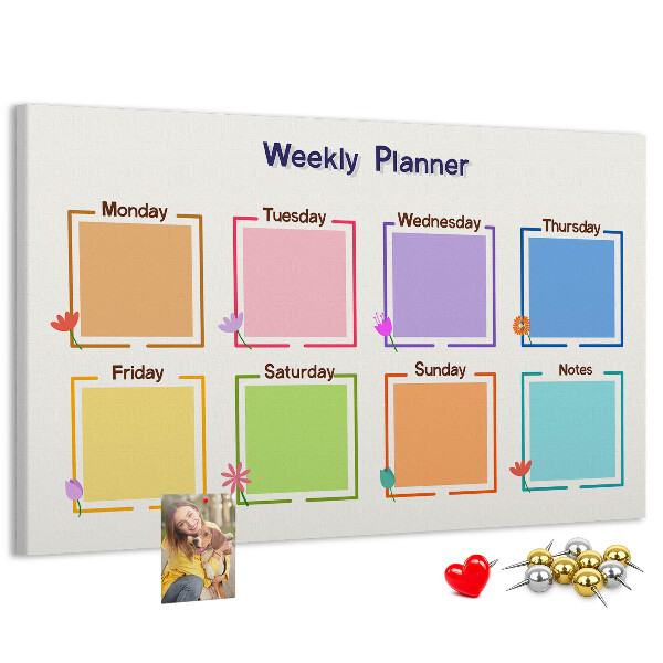 Cork board Weekly planner