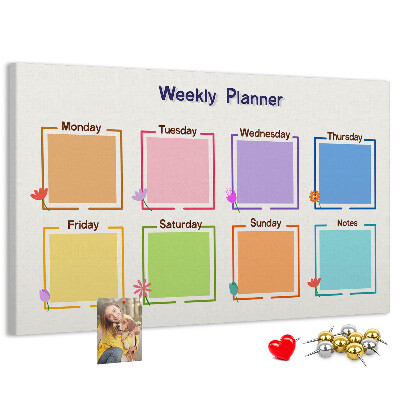 Cork board Weekly planner