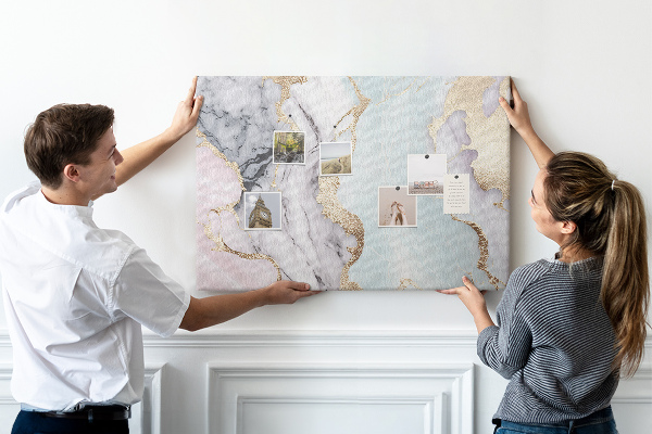 Cork display board Marble