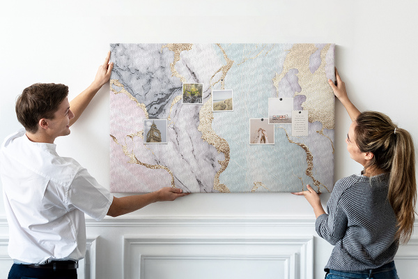 Cork display board Marble