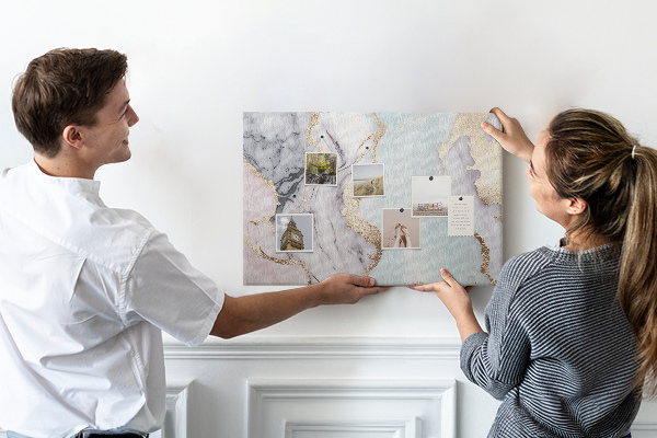 Cork display board Marble