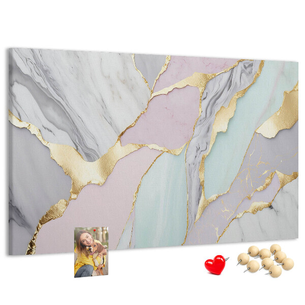 Cork memo board Marble pattern