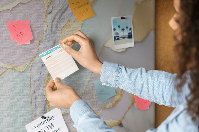 Cork memo board Marble pattern