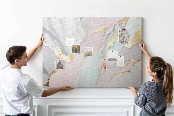 Cork memo board Marble pattern