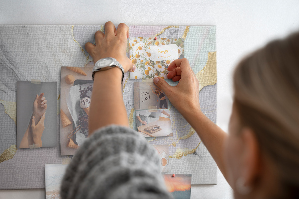 Cork memo board Marble pattern