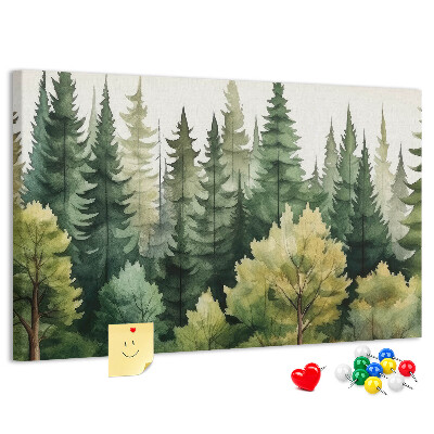 Cork board Forest landscape