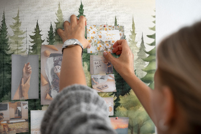 Cork board Forest landscape