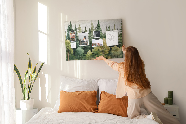 Cork board Forest landscape