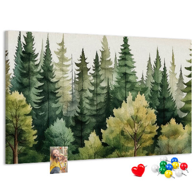 Cork board Forest landscape