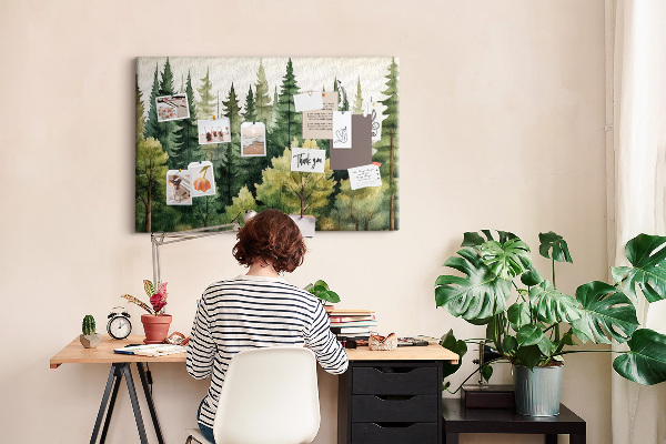 Cork board Forest landscape