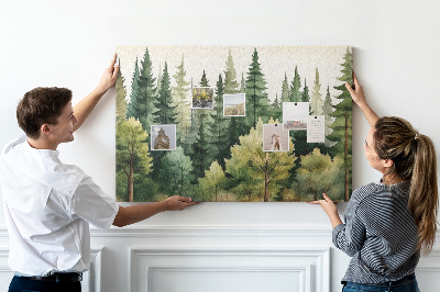 Cork board Forest landscape