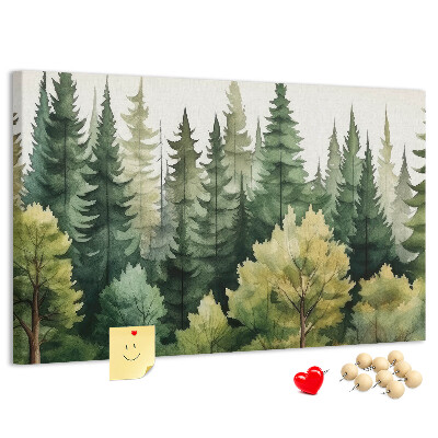 Cork board Forest landscape