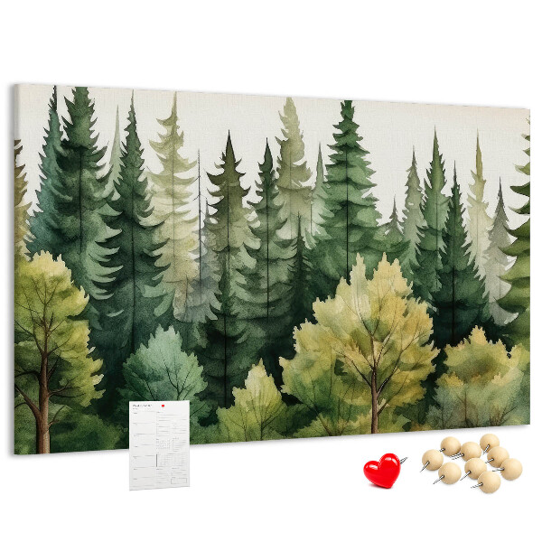 Cork board Forest landscape