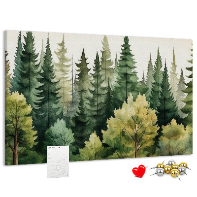 Cork board Forest landscape