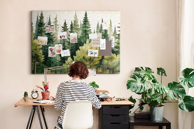 Cork board Forest landscape