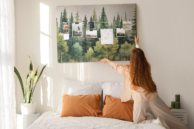 Cork board Forest landscape