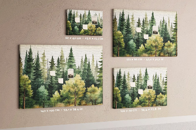 Cork board Forest landscape