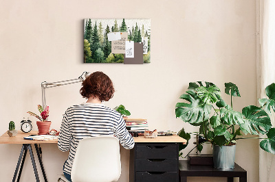 Cork board Forest landscape