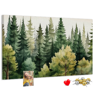 Cork board Forest landscape