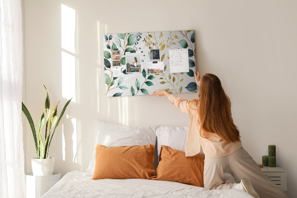 Cork display board Plants leaves pattern