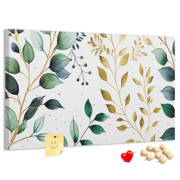 Cork display board Plants leaves pattern