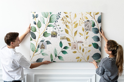 Cork display board Plants leaves pattern