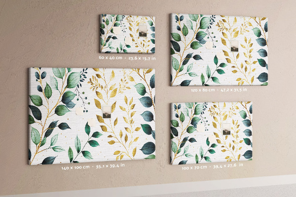 Cork display board Plants leaves pattern