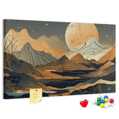 Cork board Abstract landscape