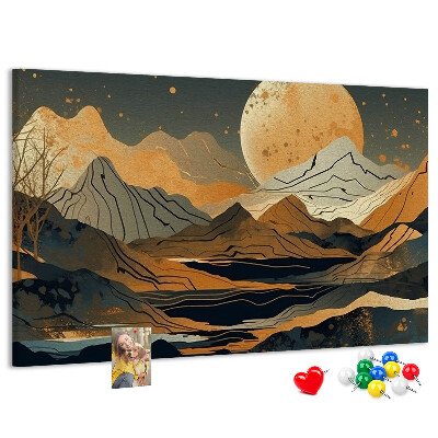 Cork board Abstract landscape