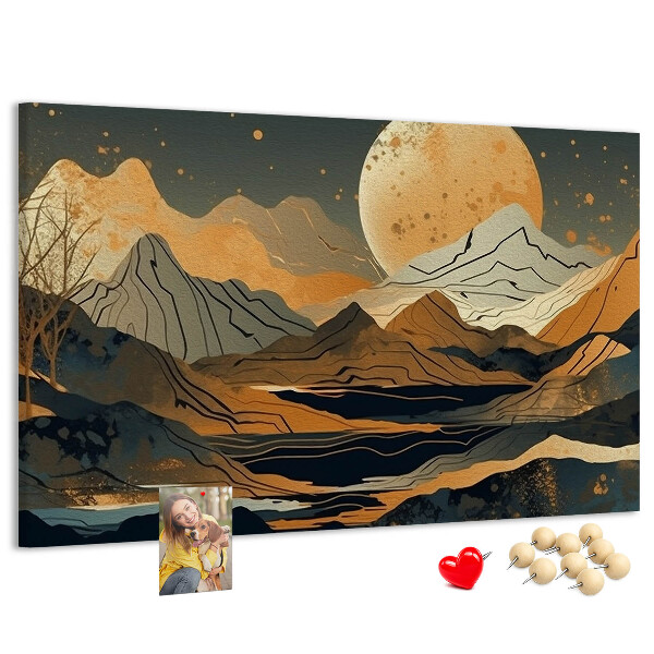 Cork board Abstract landscape