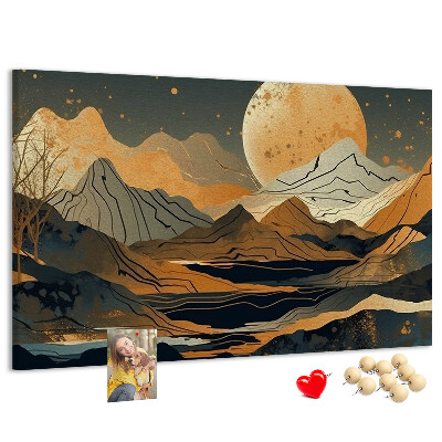 Cork board Abstract landscape
