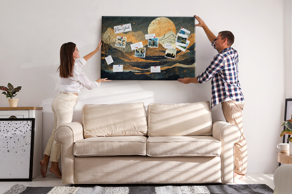 Cork board Abstract landscape