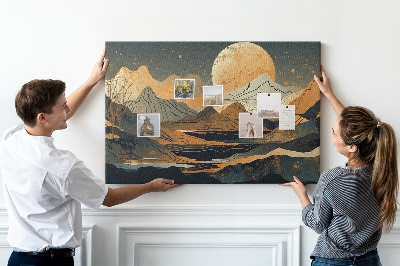 Cork board Abstract landscape
