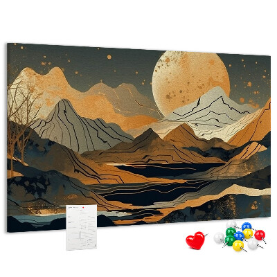 Cork board Abstract landscape