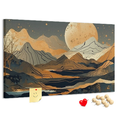 Cork board Abstract landscape