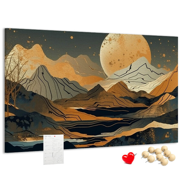Cork board Abstract landscape