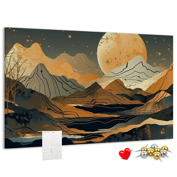 Cork board Abstract landscape