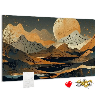 Cork board Abstract landscape