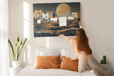 Cork board Abstract landscape