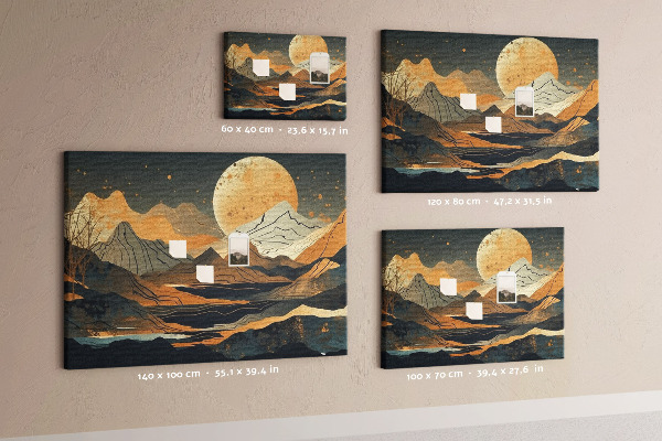 Cork board Abstract landscape