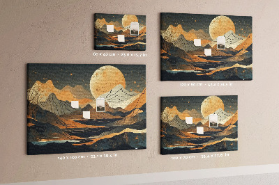 Cork board Abstract landscape