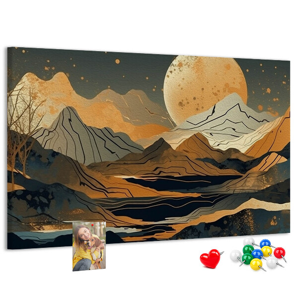 Cork board Abstract landscape