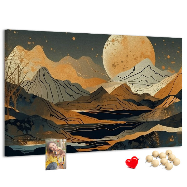 Cork board Abstract landscape