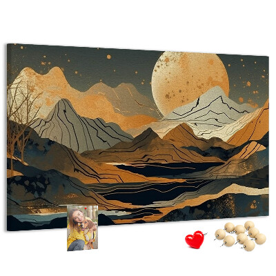 Cork board Abstract landscape