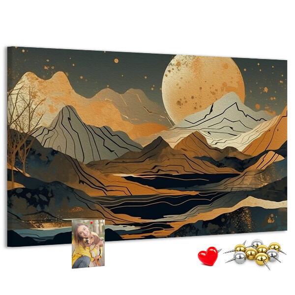 Cork board Abstract landscape