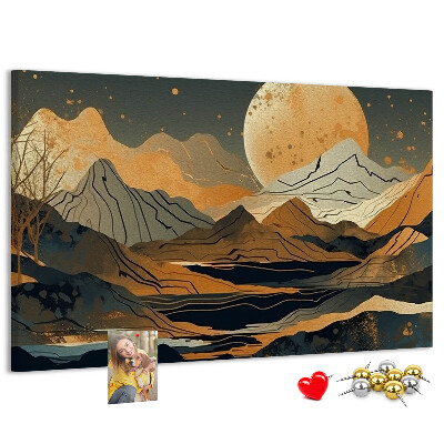 Cork board Abstract landscape