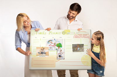 Cork memo board Family planner