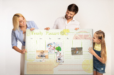 Cork memo board Family planner