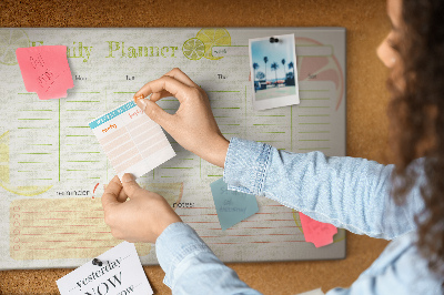 Cork memo board Family planner